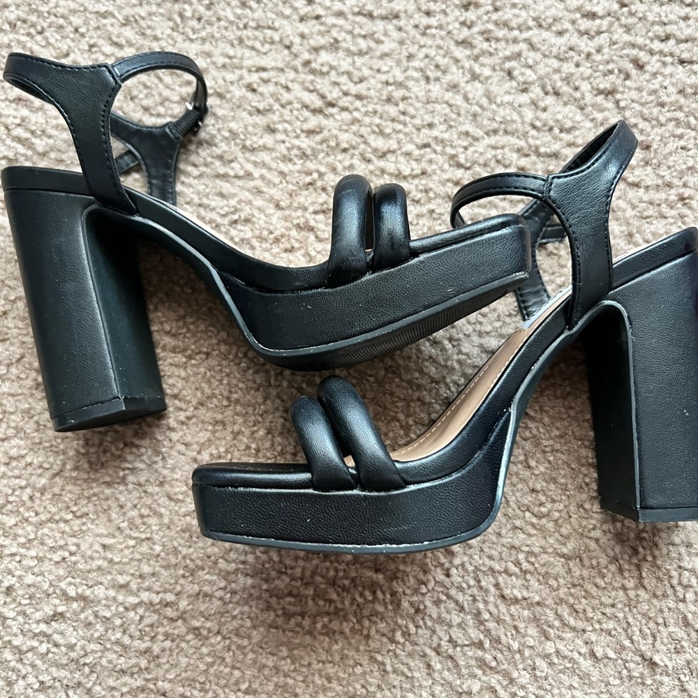Elegant Black Women's Platform Heels